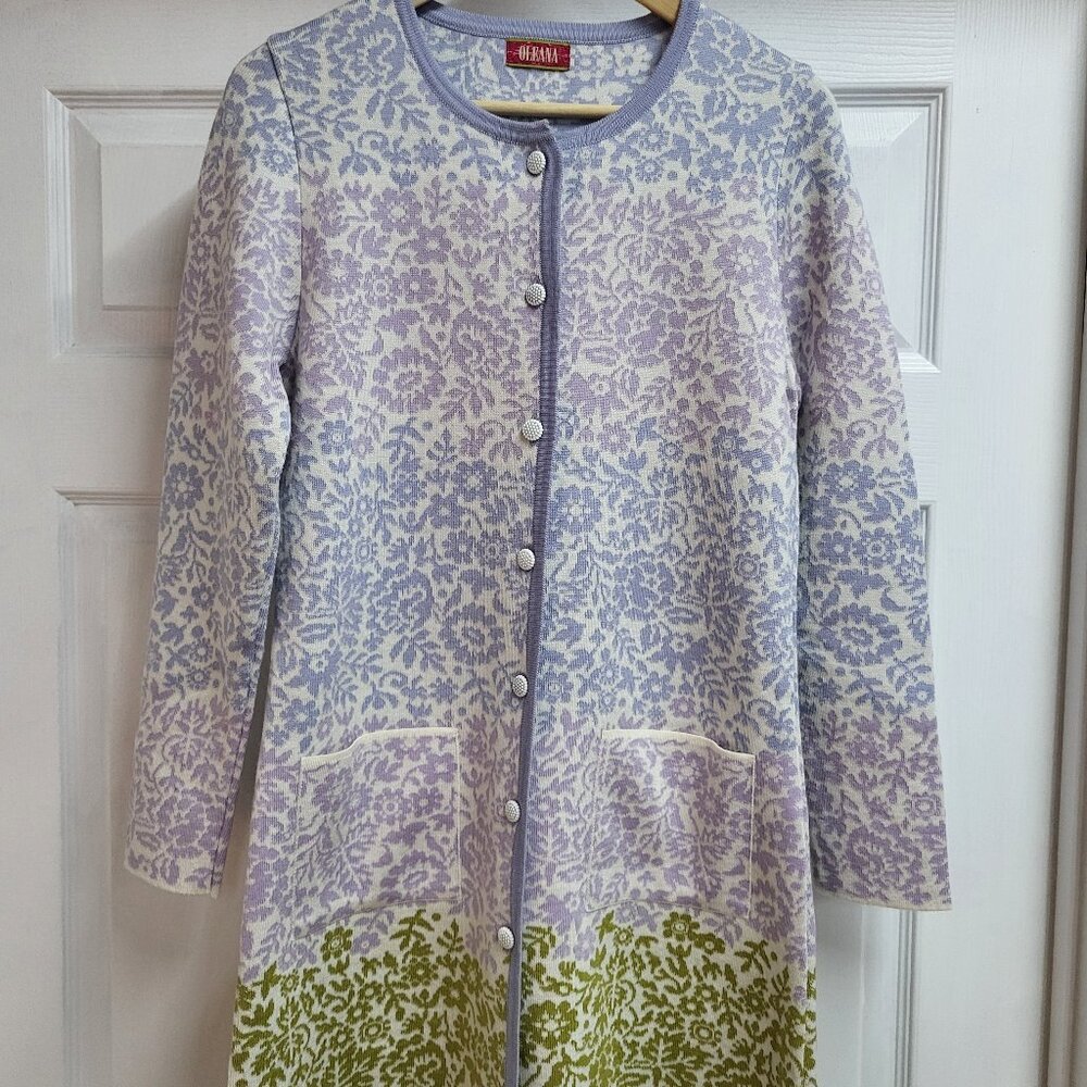 Oleana Flower Lace Long Cardigan